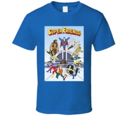 Super Friends Cartoon Hall Of Justice T Shirt