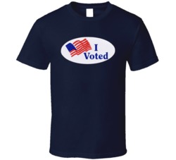 I Voted Sticker American Election Presidential T Shirt