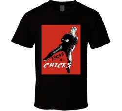 Kicks Get Chicks Johnny Lawrence Cobra Kai Karate Kid T Shirt