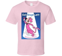 Exit Stage Left Snagglepuss Cartoon T Shirt