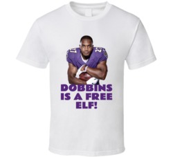 Jk Dobbins Is A Free Elf Baltimore Football T Shirt