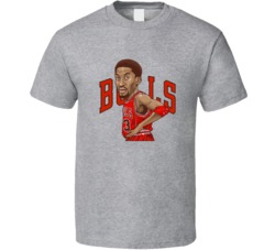 Scottie Pippen Chicago Basketball Cartoon Retro T Shirt