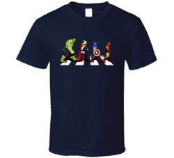 Avengers Abby Road Hulk Thor Iron Man T Shirt