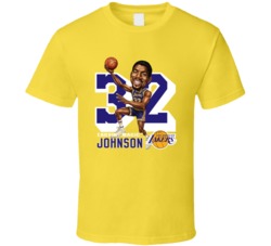 Magic Johnson Los Angeles Showtime Basketball T Shirt
