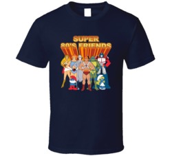 Super 80s Friends Cartoon Fan T Shirt