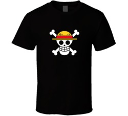 One Piece Pirate Skull Flag Logo Manga T Shirt