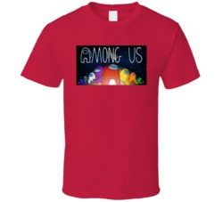 Among Us Red Imposter Shhhh Video Game T Shirt