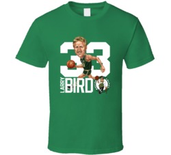 Larry Bird Retro Boston Basketball Fan T Shirt
