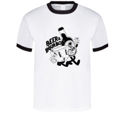 Beer And Bourbon Retro T Shirt