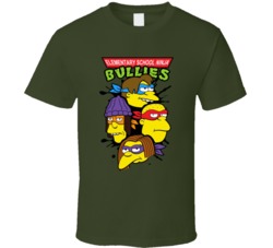 Simpsons Elementary School Ninja Bullies T Shirt