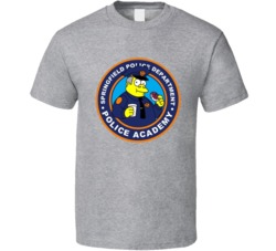 Springfield Police Department Police Academy Simpsons Fan T Shirt