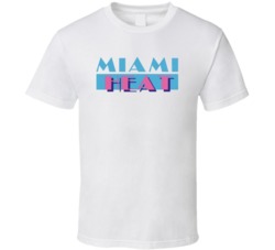 Miami Vice Heat Logo Basketball T Shirt