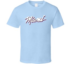 Miami Vice Heat Basketball Logo T Shirt