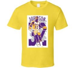 Magic Johnson Earvin 32 Los Angeles T Shirt