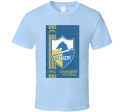 Retro Los Angeles Charger Logo 1960 Football T Shirt