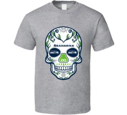 Day Of The Dead Football Skulls Seattle T Shirt