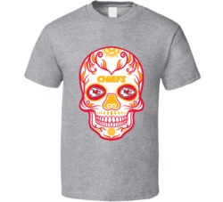 Day Of The Dead Football Skulls Kansas City T Shirt