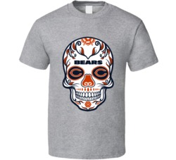 Day Of The Dead Football Skulls Chicago T Shirt