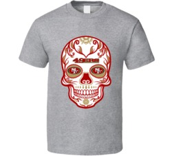 Day Of The Dead Football Skulls San Francisco T Shirt