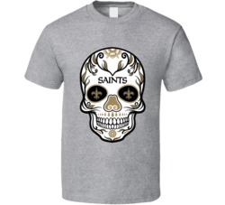 Day Of The Dead Football Skulls New Orleans T Shirt