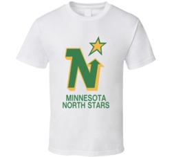 Minnesota North Stars Retro Hockey Logo T Shirt