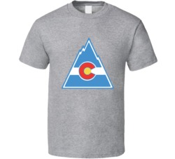 Colorado Rockies Retro Hockey Logo T Shirt