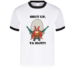 Yosemite Sam Shut Up Ya Idjit Cartoon Character Fan T Shirt