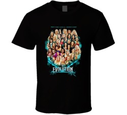 First Ever Women's Event Evolution Popular Wrestlers Sports Fan T Shir