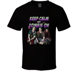 Zombies Keep Calm And Zombie On Movie Fan T Shirt