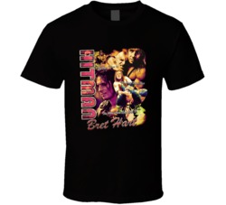 Bret Hitman Hart Popular Wrestler Sports Fan T Shirt
