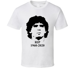 Rip Diego Maradona Agentina Soccer Tribute T Shirt