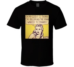 I Am Becoming The Man Comic Strip Graphic Tee T Shirt