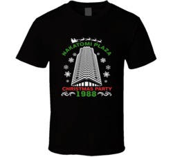 Nakatomi Plaza Christmas Party 1988 Die Hard Movie Fan T Shirt
