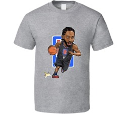 Kawhi Leonard Los Angeles Basketball Caricature T Shirt
