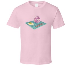 Flamingo School Trey Milk Bacon Eggs T Shirt