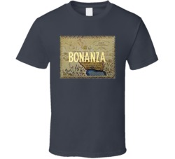 Bonanza Map Classic Tv Show Logo T Shirt