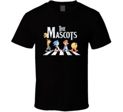 The Mascots Abbey Road Parody Retro Video Game Mascots T Shirt