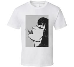 Cool Woman Smoking Comic Strip T Shirt