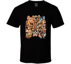 Wrestling Superstars Collage Wrestling Fan T Shirt
