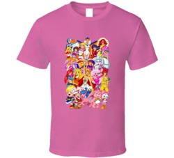 Girl Power Popular 80s Cartoon Characters Fan T Shirt