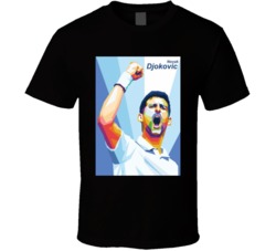 Novak Djokovic Serbian Tennis Star T Shirt