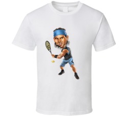 Raphael Nadal Spain Tennis Star Caricature T Shirt