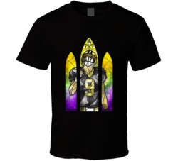Drew Brees New Orleans Quarterback Legend Stain Glass Window T Shirt