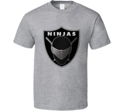 Gi Joe Ninja Snake Eyes Football Logo T Shirt
