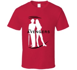 The Avengers Silhouette Emma Peel John Steed T Shirt