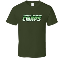 Army Green Lantern Corps Logo T Shirt