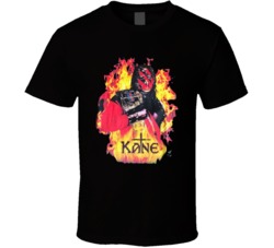 Kane Flames Belt Popular Wrestler Sports Fan T Shirt