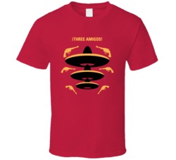 Three Amigos 80s Western Comedy Movie Fan T Shirt