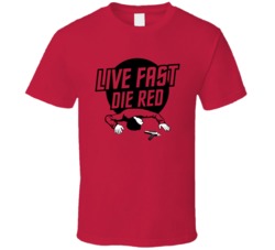 Star Trek Live Fast Die Red T Shirt