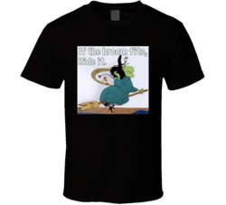 Hazel Witch If The Broom Fits Ride It T Shirt